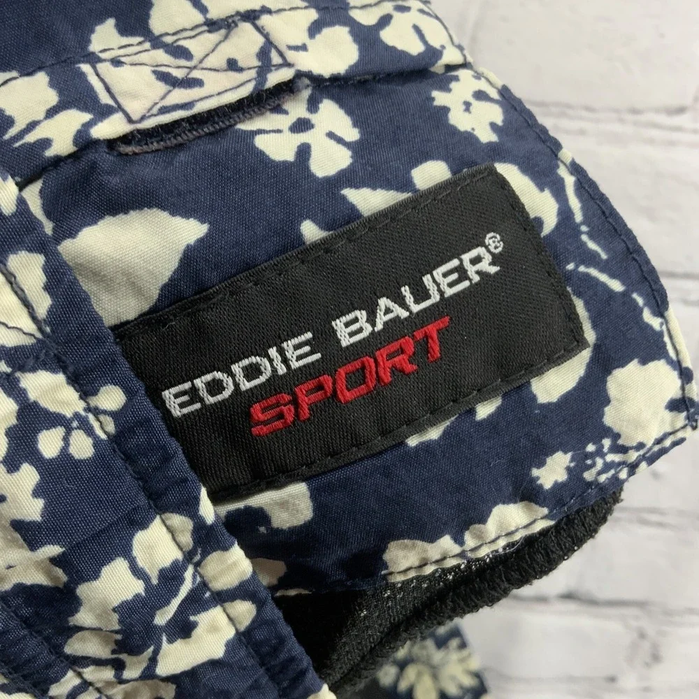 Eddie Bauer Sports Shorts Mens Sz M Mesh Lining‎ Floral Print Swim Trunks